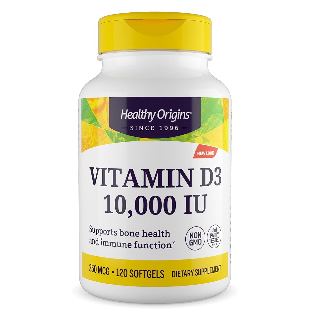 Healthy Origins Vitamin D3 10,000 IU - 120 Softgels