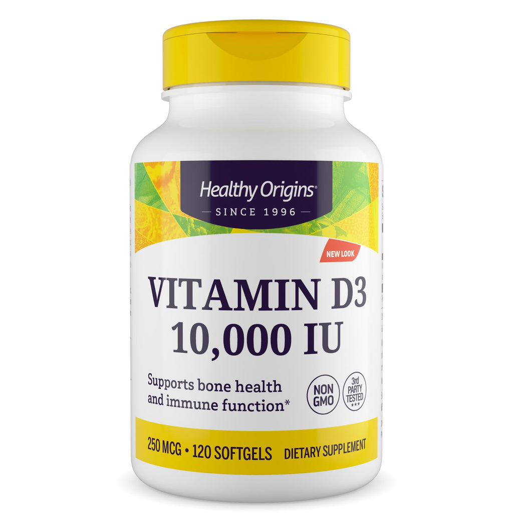 Healthy Origins Vitamin D3 10,000 IU - 120 Softgels