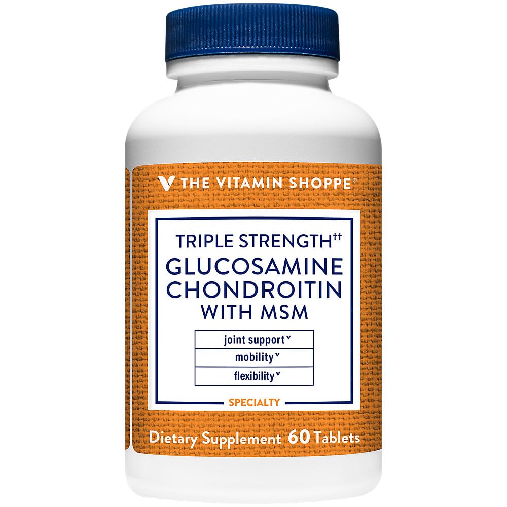 The Vitamin Shoppe Triple Strength Glucosamine Chondroitin MSM - 60 Tablets