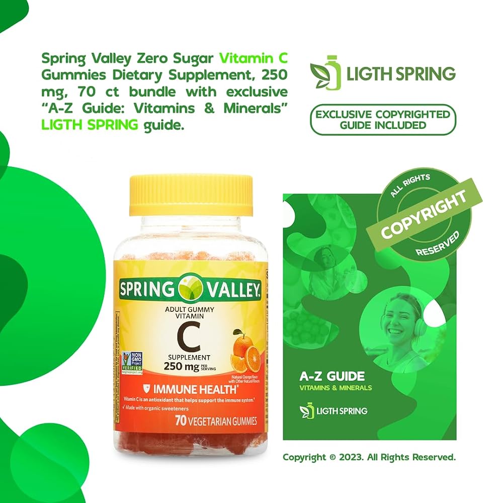 LightSpring Vegetarian Vitamin C Gummies 250 mg - 70 Count - image 3