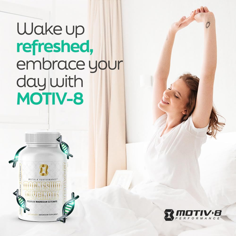 Motiv-8 Magnesium Glycinate 500 mg Sleep Support - 180 Vegetarian Capsules - image 5