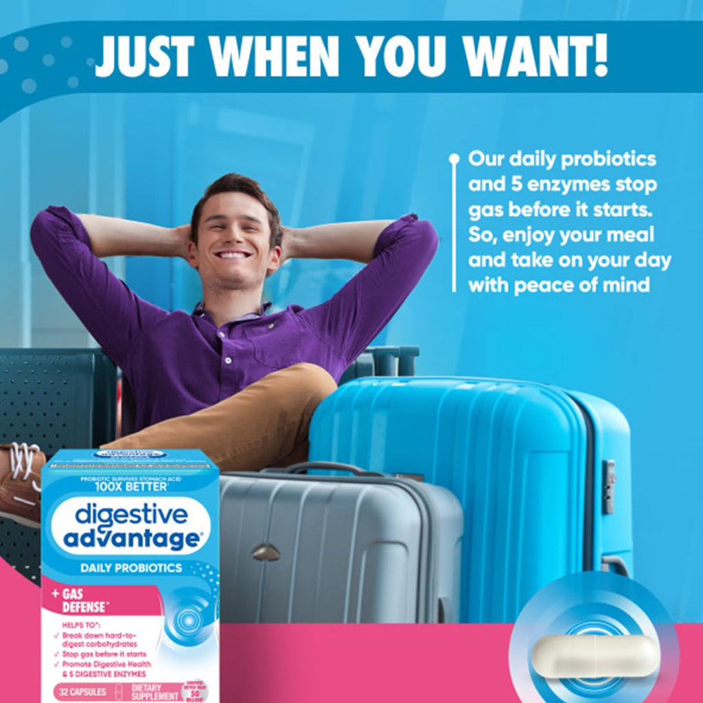 Digestive Advantage Fast Acting Enzymes + Probiotic - 32 Capsules - image 9