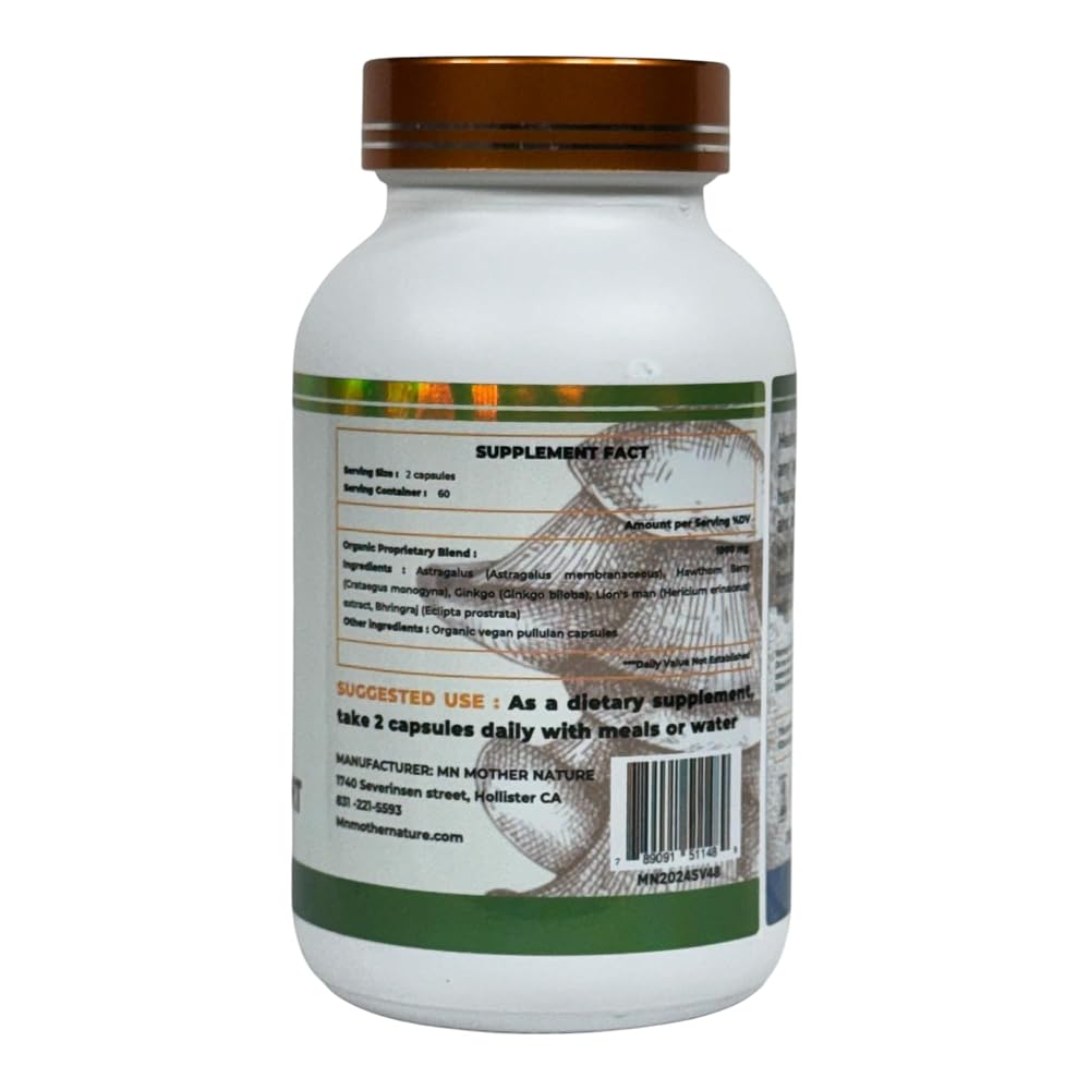 Mn Mother Nature Auditory Support Astragalus - 120 Vegan Capsules - image 5