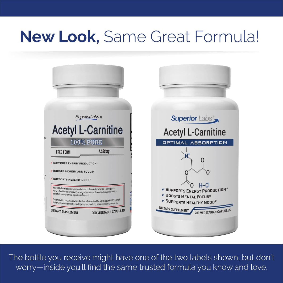 Superior Labs Acetyl L-Carnitine 500 mg Energy Support - 200 Vegetarian Capsules - image 8