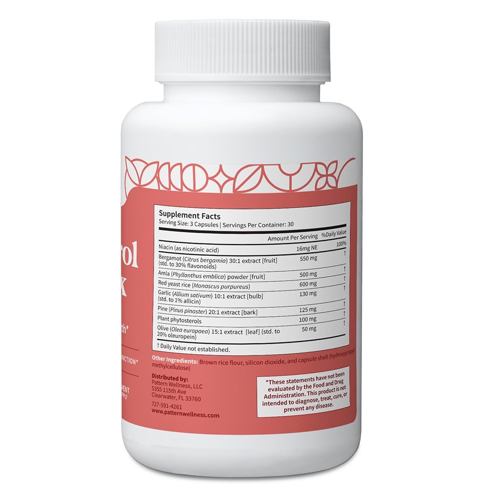 Pattern Wellness Cholesterol Complex Supplement - 90 Capsules - image 8