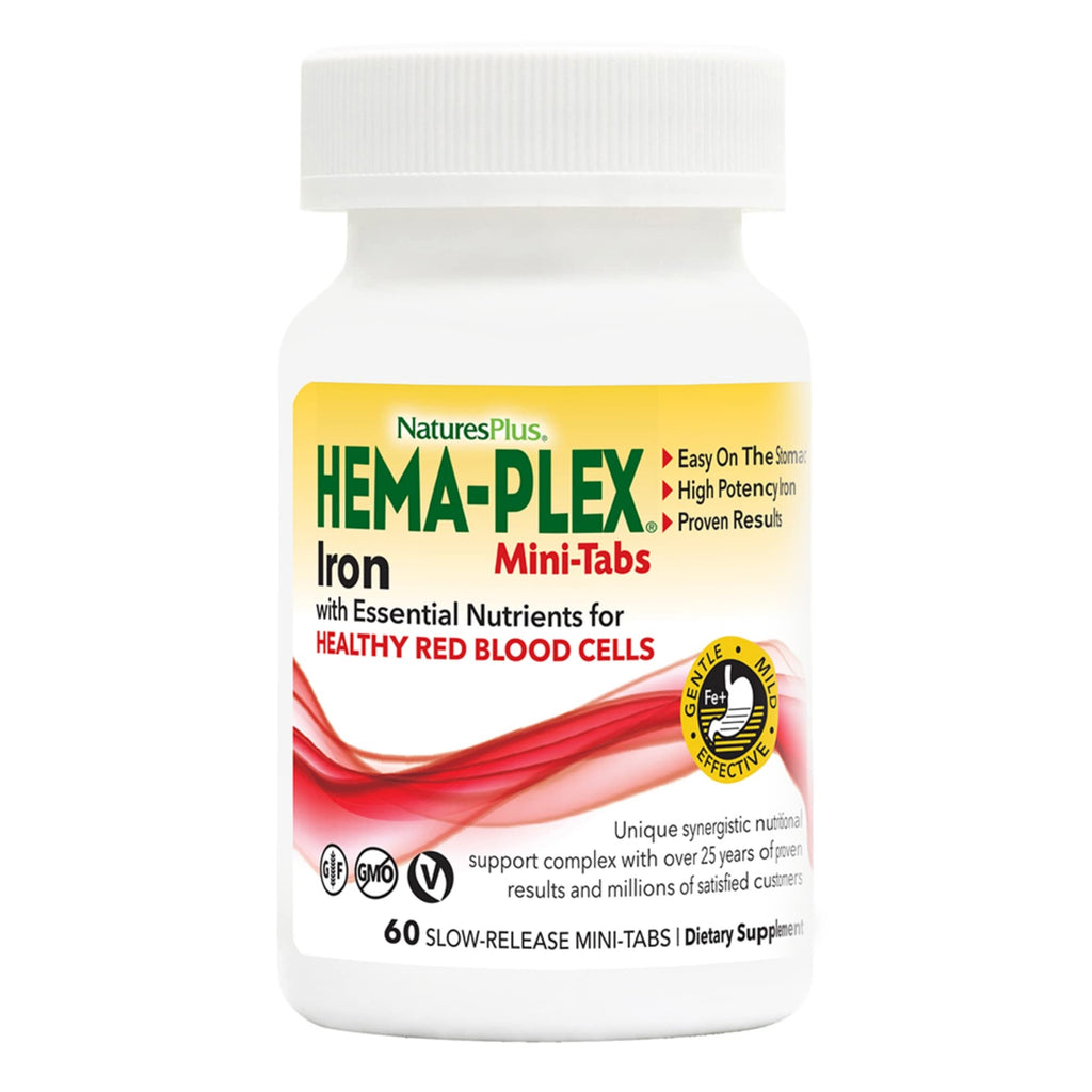 NaturesPlus Hema-Plex Iron - Slow-Release Mini-Tabs - 85 mg Chelated