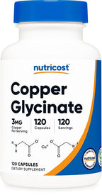 Nutricost Copper Glycinate Capsules - 120 Capsules