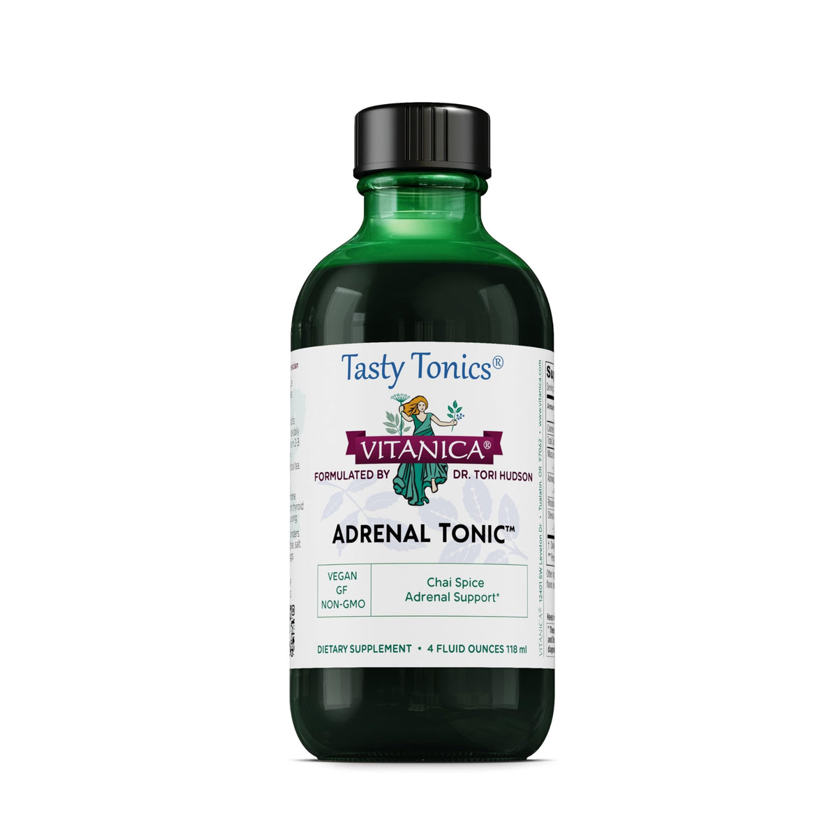 Vitanica Adrenal Tonic, Adrenal & Stress Support with Maca, Vegan