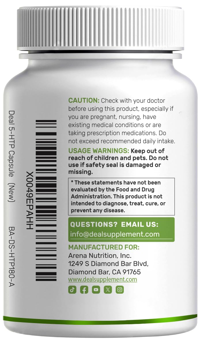 Deal Supplement 5-HTP 200mg Relaxation Support - 240 Capsules - image 2