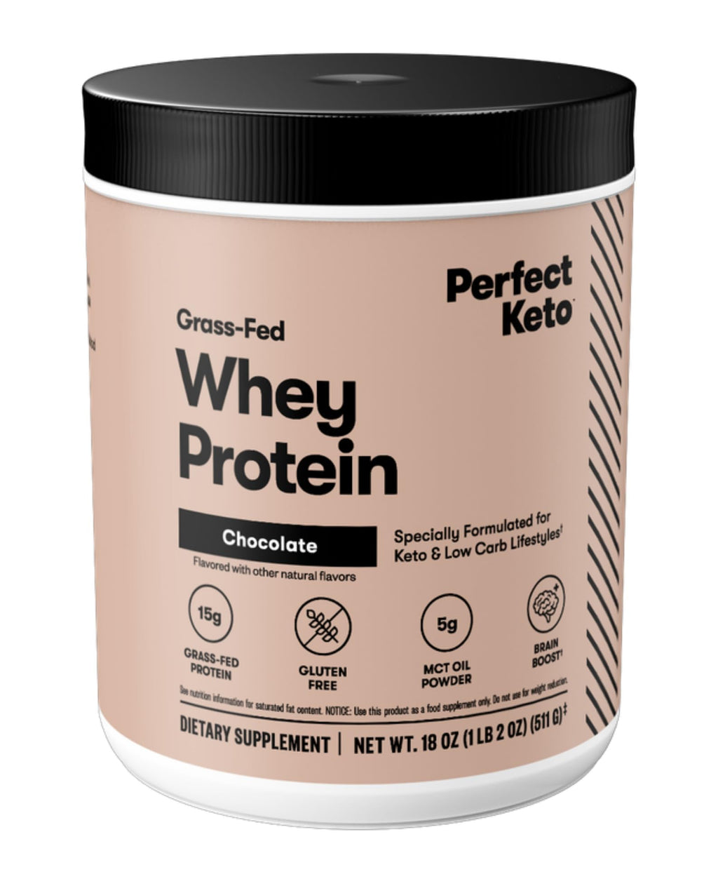 Perfect Keto Whey Isolate Protein Powder Chocolate - 20 Servings