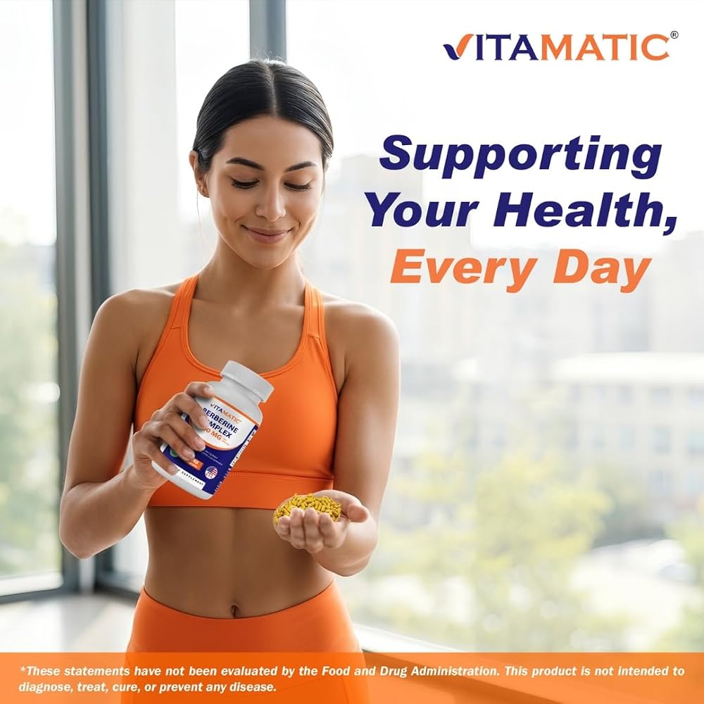 Vitamatic Berberine & Ceylon Cinnamon - 240 Vegetarian Capsules - image 6