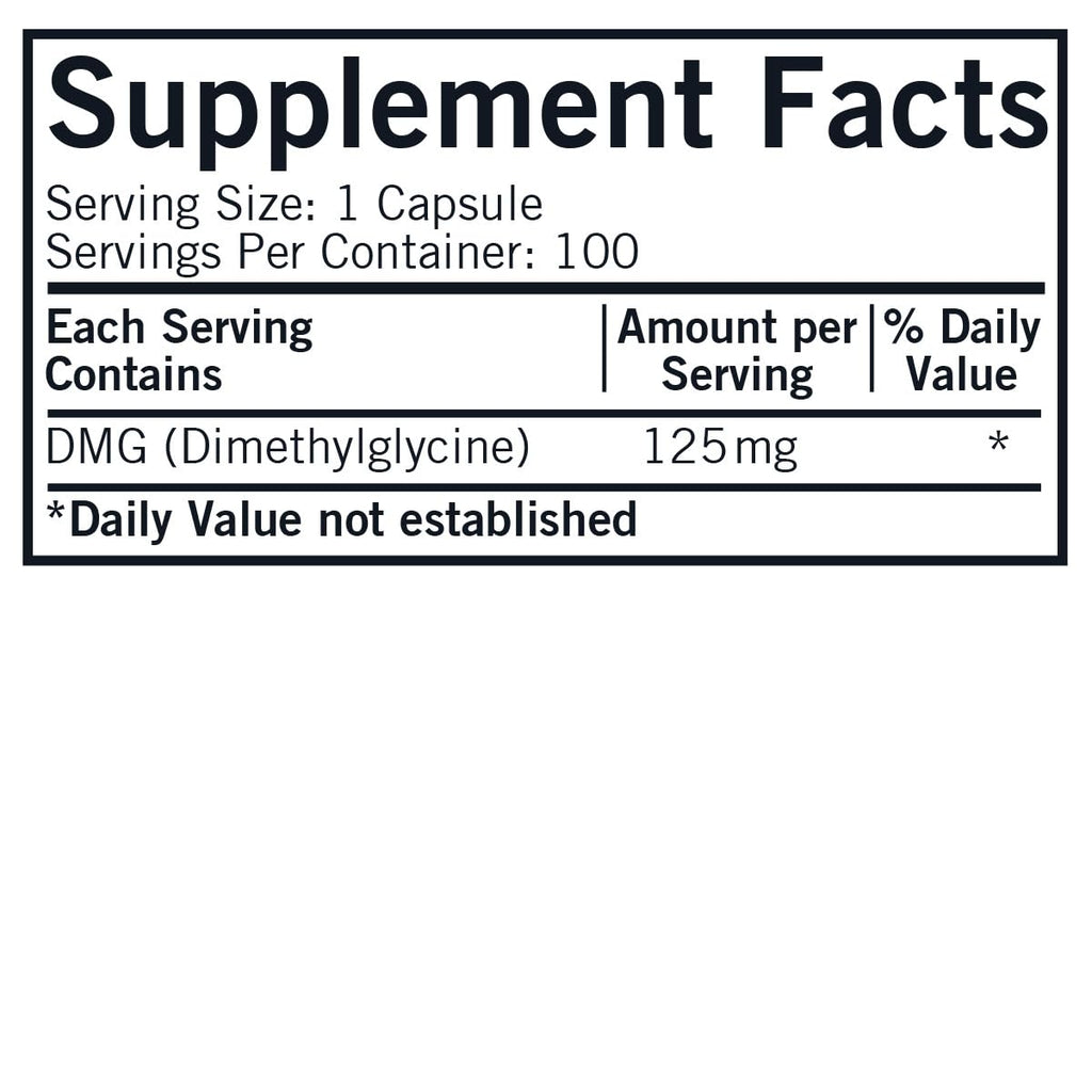 Kirkman DMG (Dimethylglycine) 125 mg - 100 Capsules - image 2