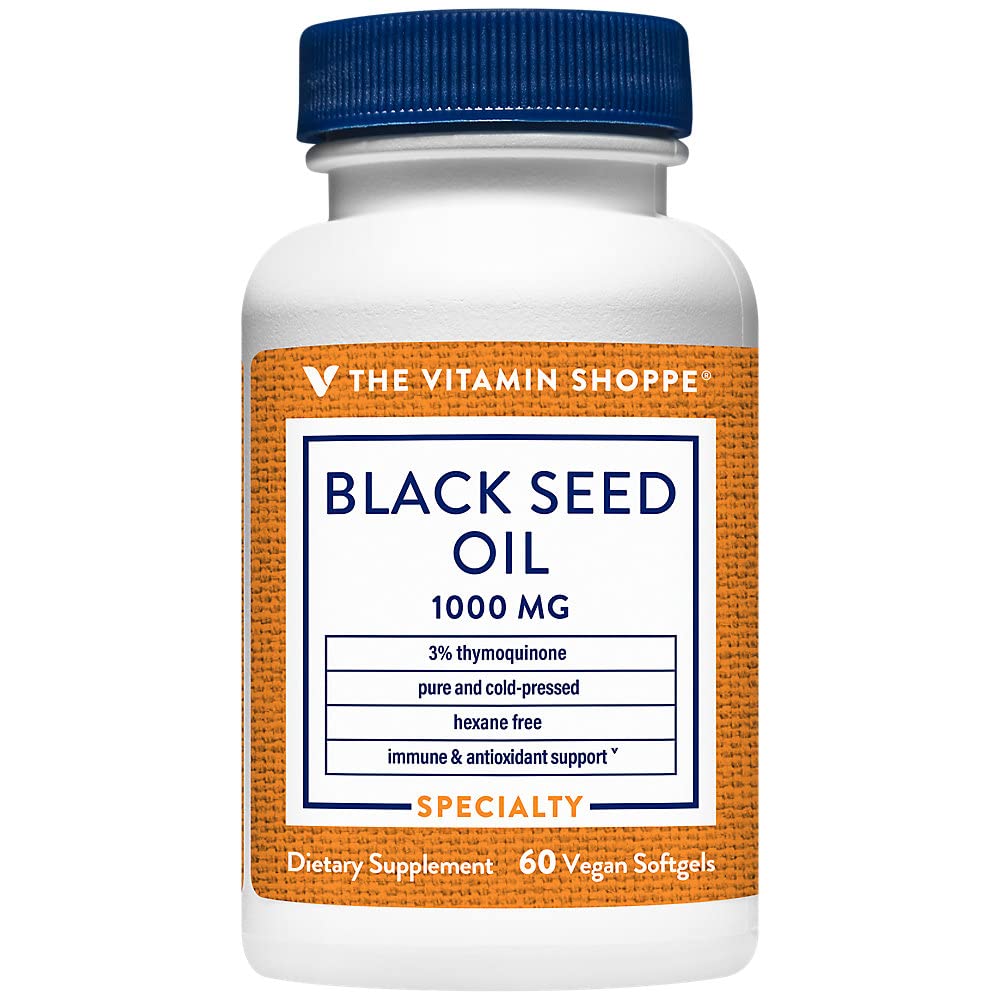 The Vitamin Shoppe Black Seed Oil 1000mg Immune Support - 60 Softgels