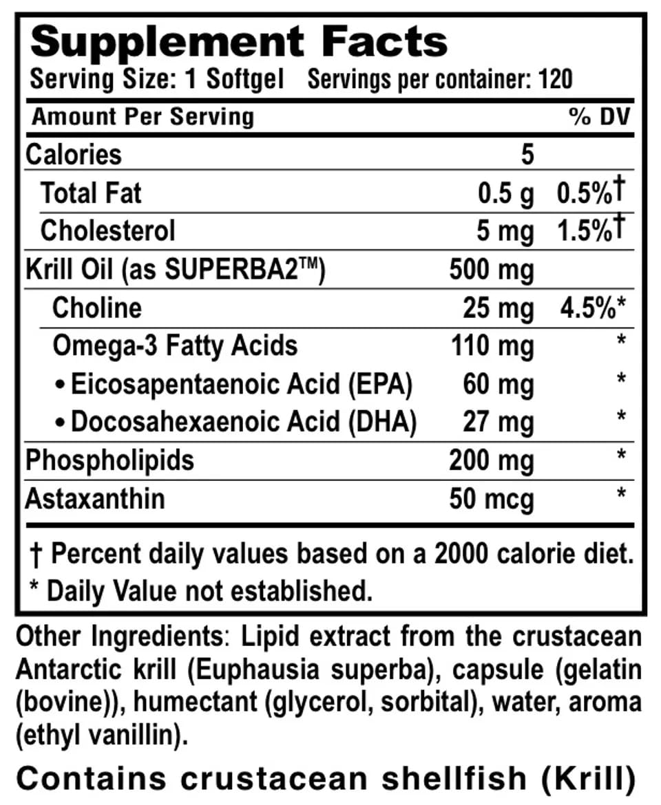 MDR Antarctic Krill Oil 500mg Omega-3 - 60 Softgels - image 2