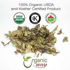 Organic Way Hawthorn Leaf and Flower Whole (Crataegus monogyna)