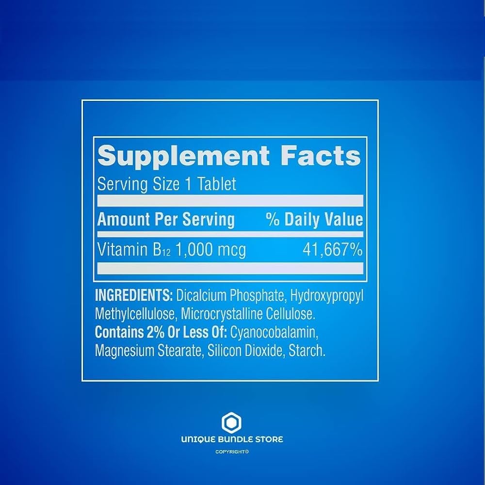Unique Bundle Store Vitamin B12 1000 mcg Timed-Release