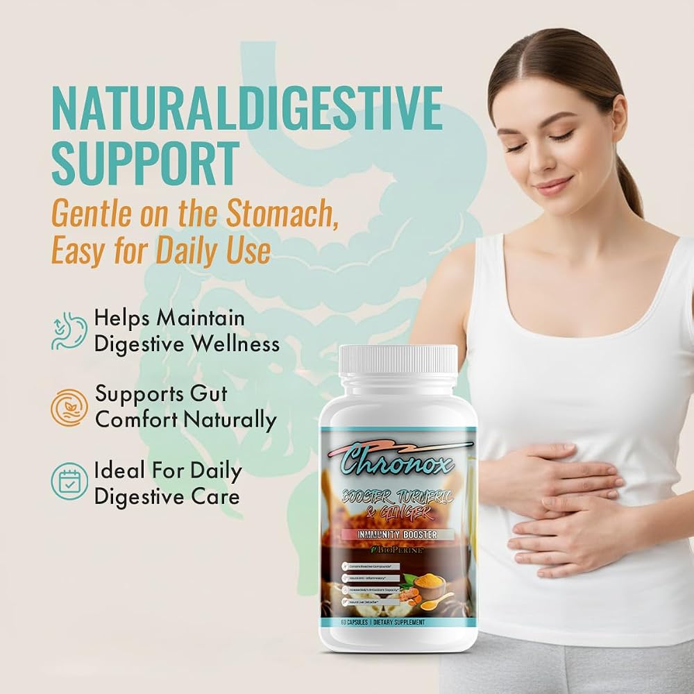 Chronox Turmeric & Ginger Supplement - 60 Capsules - image 4