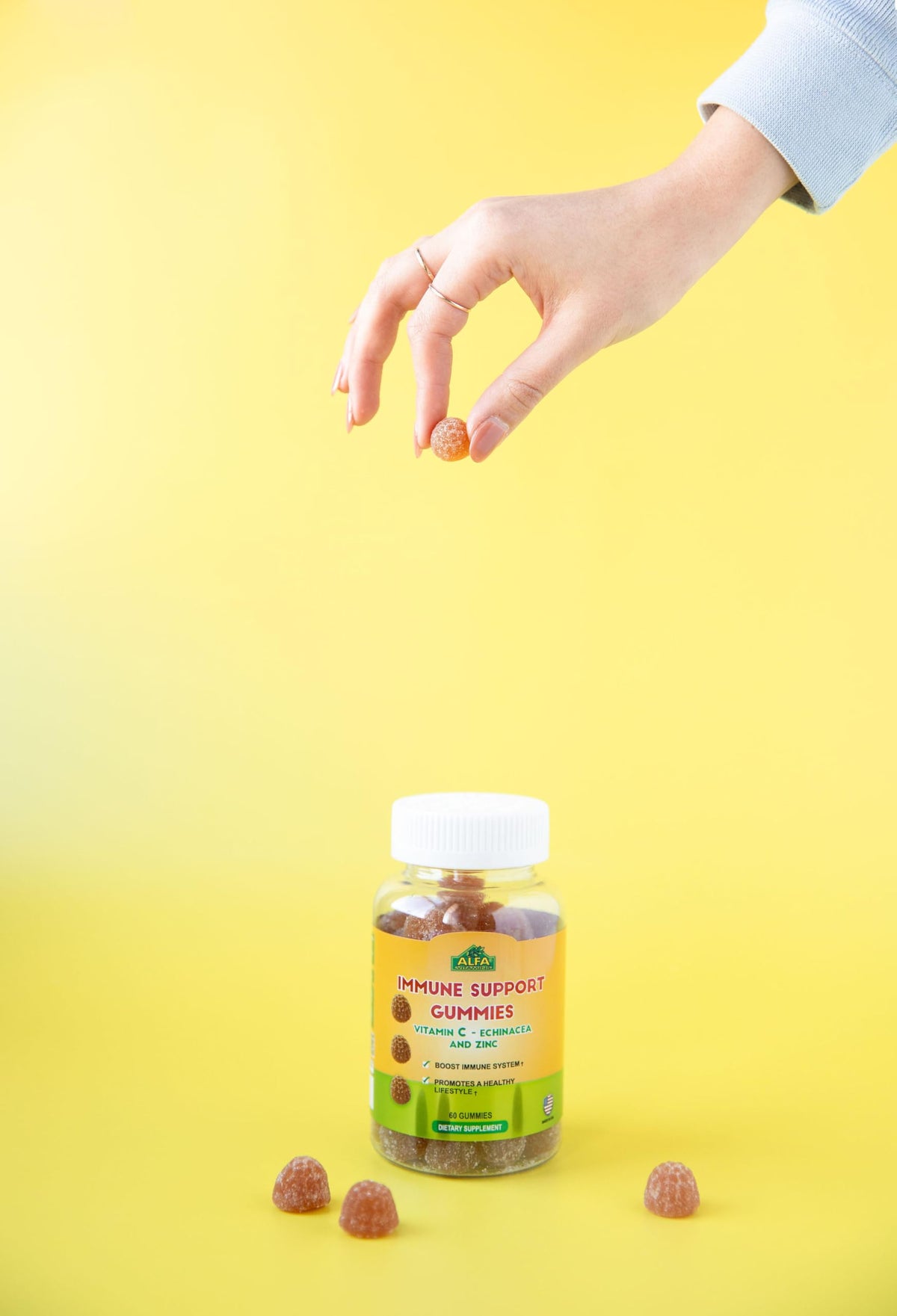 ALFA VITAMINS Immune Support Gummies with Vitamin C, Zinc & Echinacea - image 6