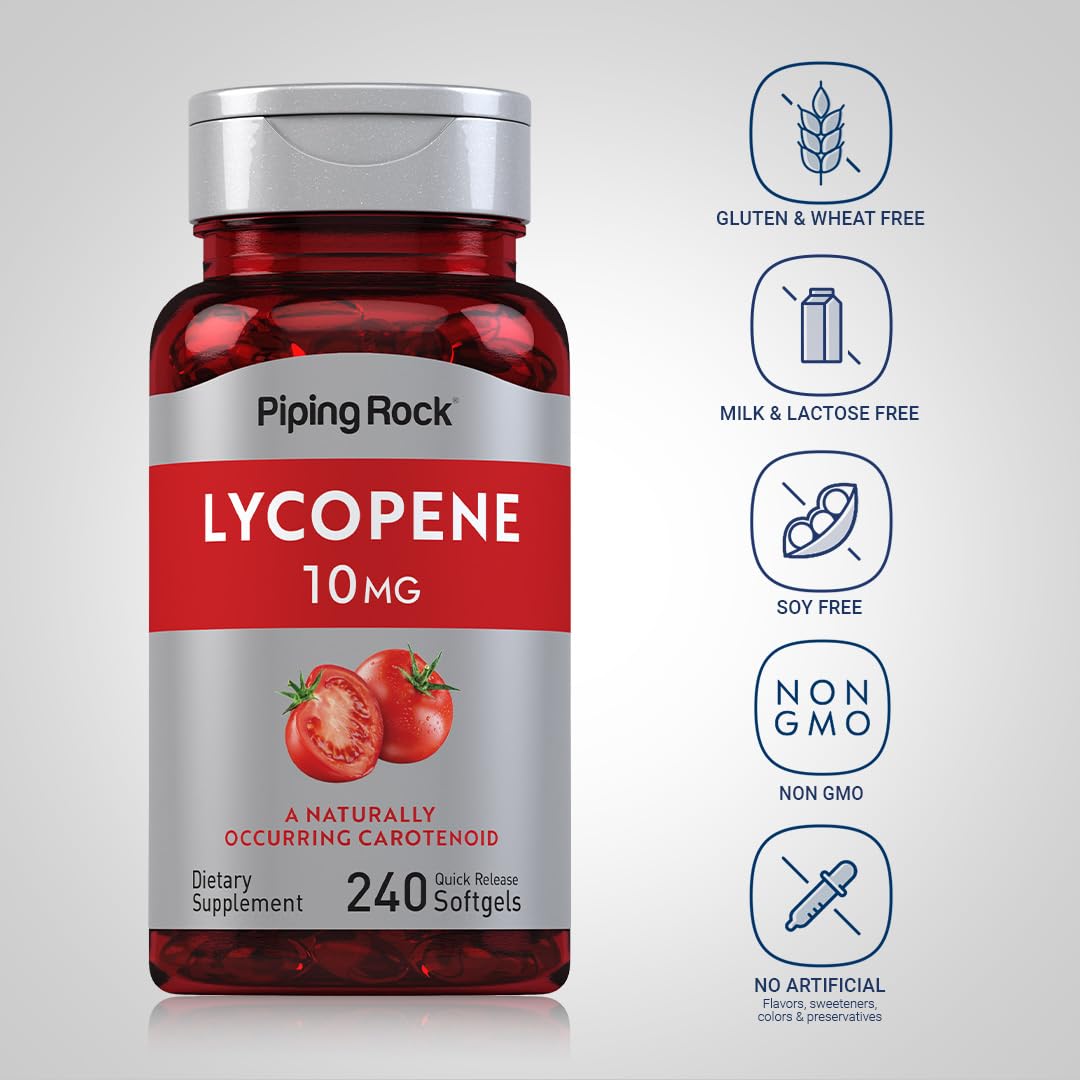 Piping Rock Lycopene 10mg - 240 Softgels - image 3