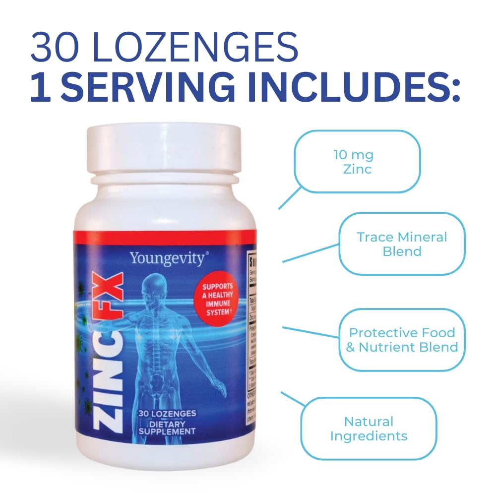 Youngevity Zinc FX Chewable Zinc with Elderberry & Trace Minerals - 120 Lozenges - image 4
