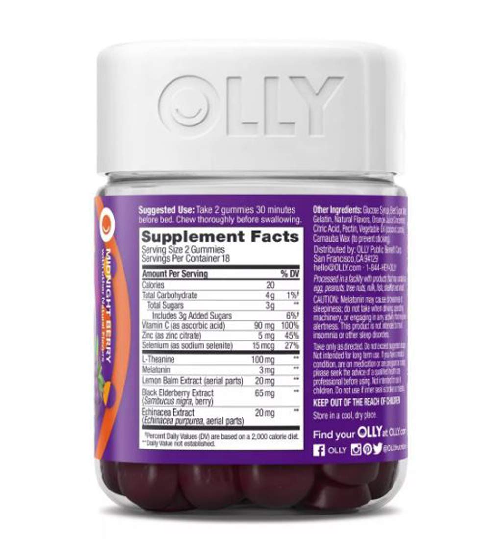 OLLY Immunity Sleep + Elderberry Gummy for Restful Sleep - 108 Gummies - image 3