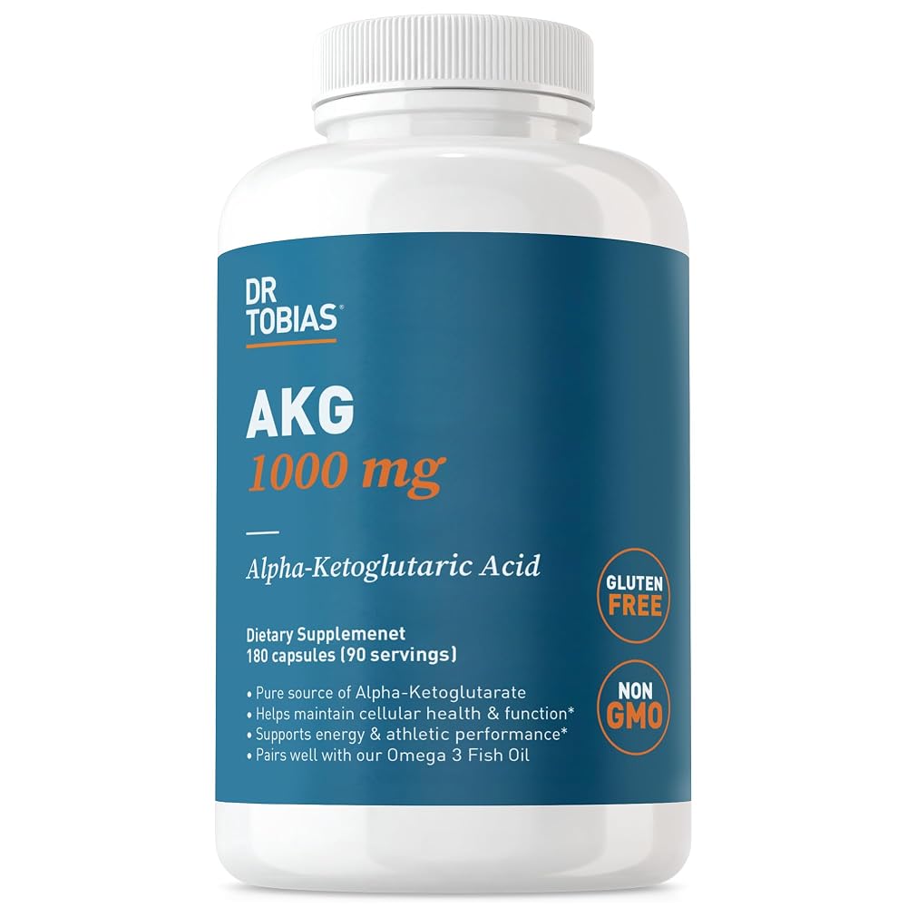 Dr. Tobias AKG Alpha-Ketoglutaric Acid 1000 mg - 180 Capsules