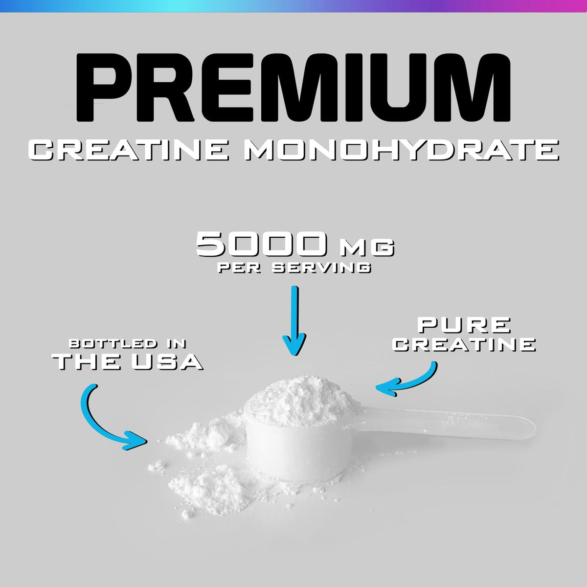 Nature's Peak Creatine Monohydrate Powder 5000mg - 60 Servings - image 3