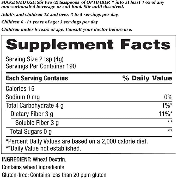 Krikland Kirkland Optifiber Powder Fiber Supplement - 190 Servings - image 2