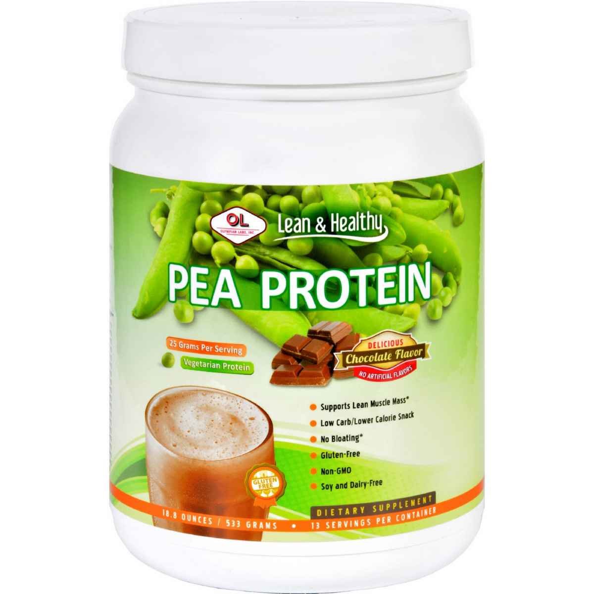 Olympian Labs Pea Protein Shake Chocolate - 18.8 oz - image 2