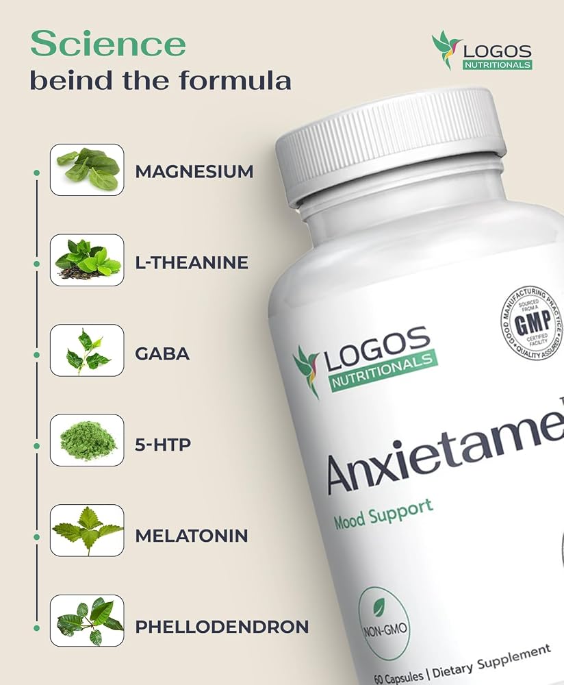 Logos Nutritionals Anxietame L-Theanine Stress Support - 60 Capsules - image 3