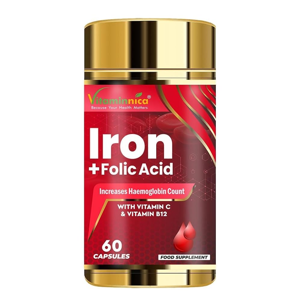 Vitaminnica Iron with Folic Acid - 60 Capsules