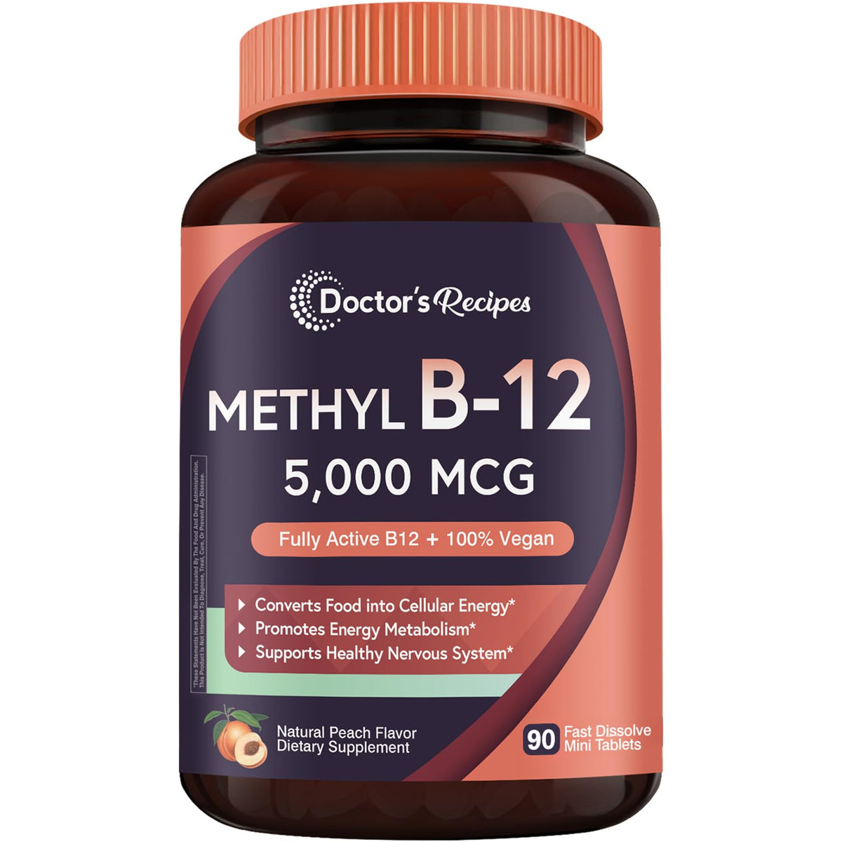 Doctor's Recipes Vitamin B12 Methylcobalamin 5000 mcg - 90 Tablets