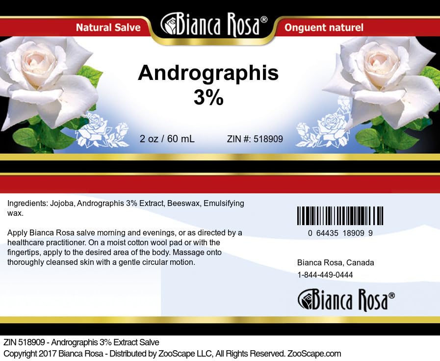 Bianca Rosa Andrographis 3% Salve (2 oz, ZIN: 518909)
