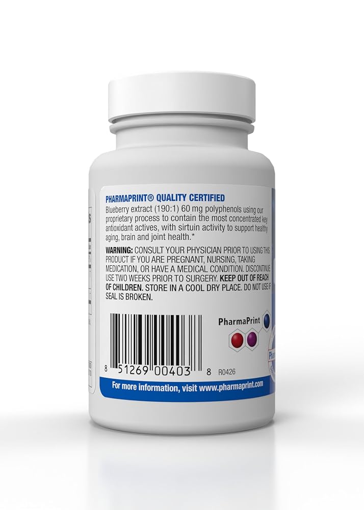 PharmaPrint BlueX 190:1 Blueberry Extract Capsules - 30 Count - image 2