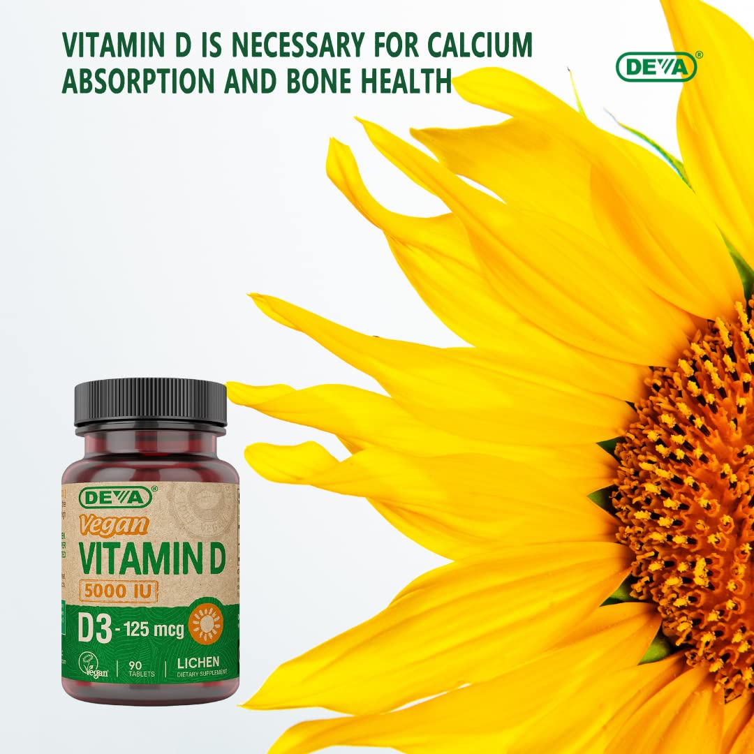DEVA Vitamin D3 5000 IU Vegan Supplement - 90 Tablets - image 5