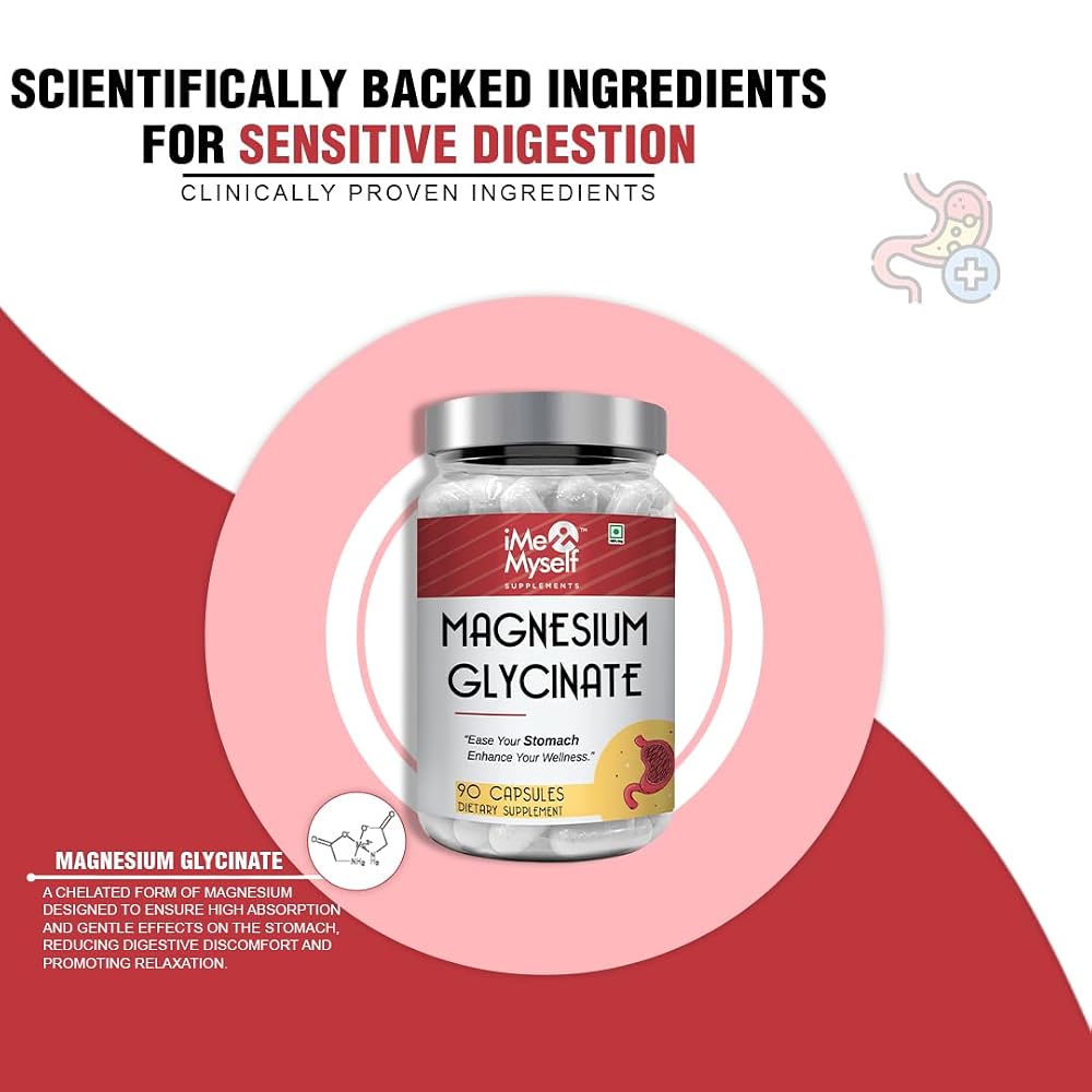 iMeMyself Magnesium Glycinate 90 Capsules - Muscle Support - image 3