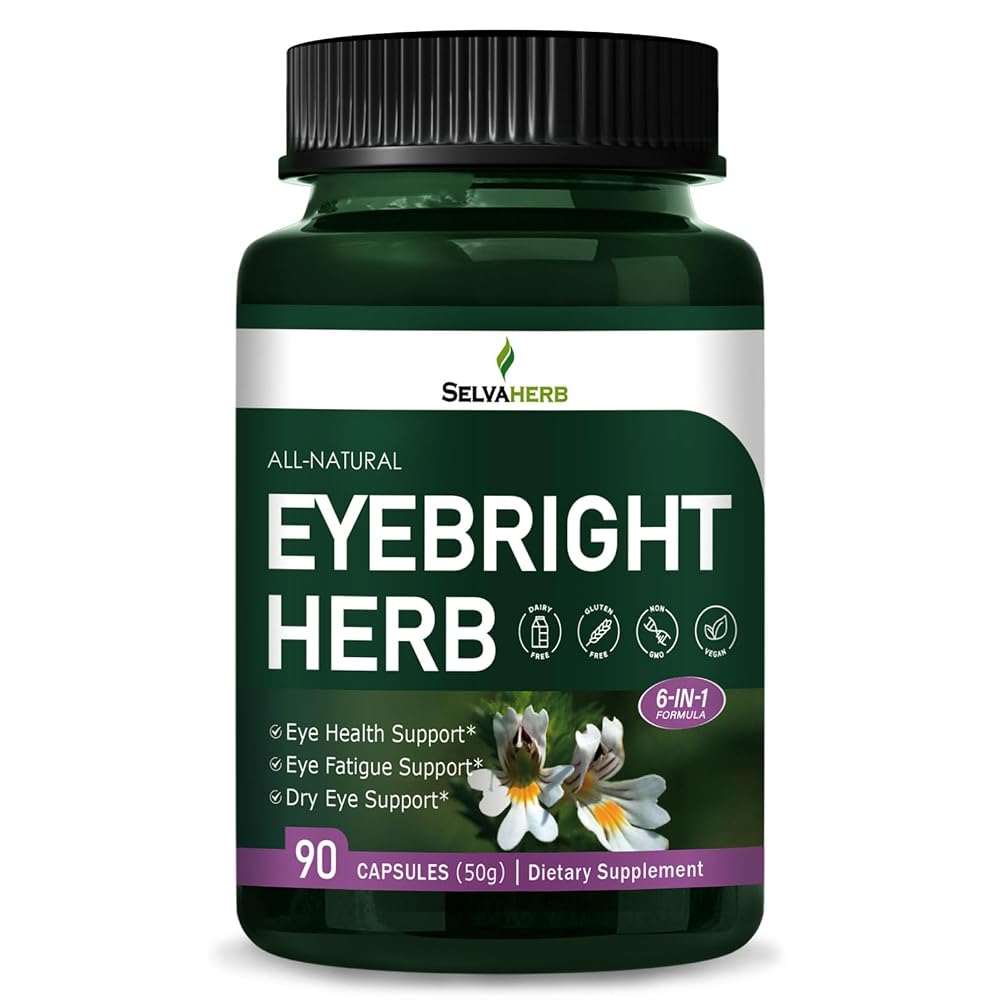 Selvaherb Eyebright Herb Extract Capsules for Eye Health.