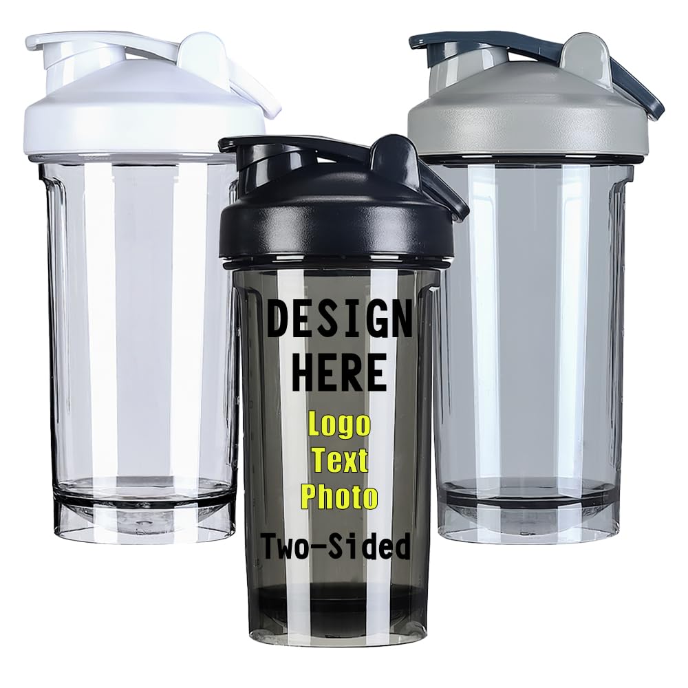WIORUTI Custom Shaker Bottles 18 oz