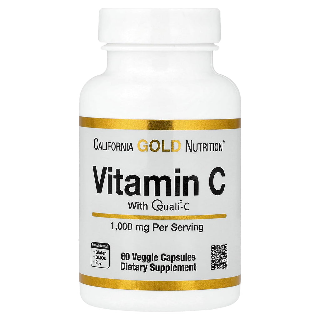 California Gold Nutrition Vitamin C Quali-C 1000 mg - 60 Vegetarian Capsules