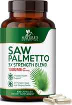 Nature's Nutrition Saw Palmetto for Men - 3X Strength Prostate Health