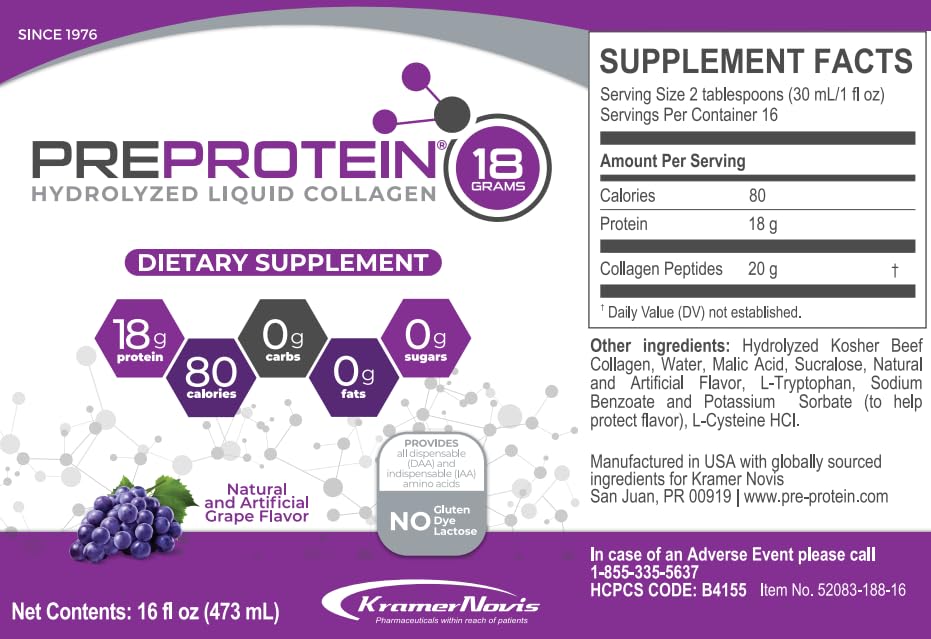 PreProtein 18 Liquid Hydrolyzed Collagen Peptides