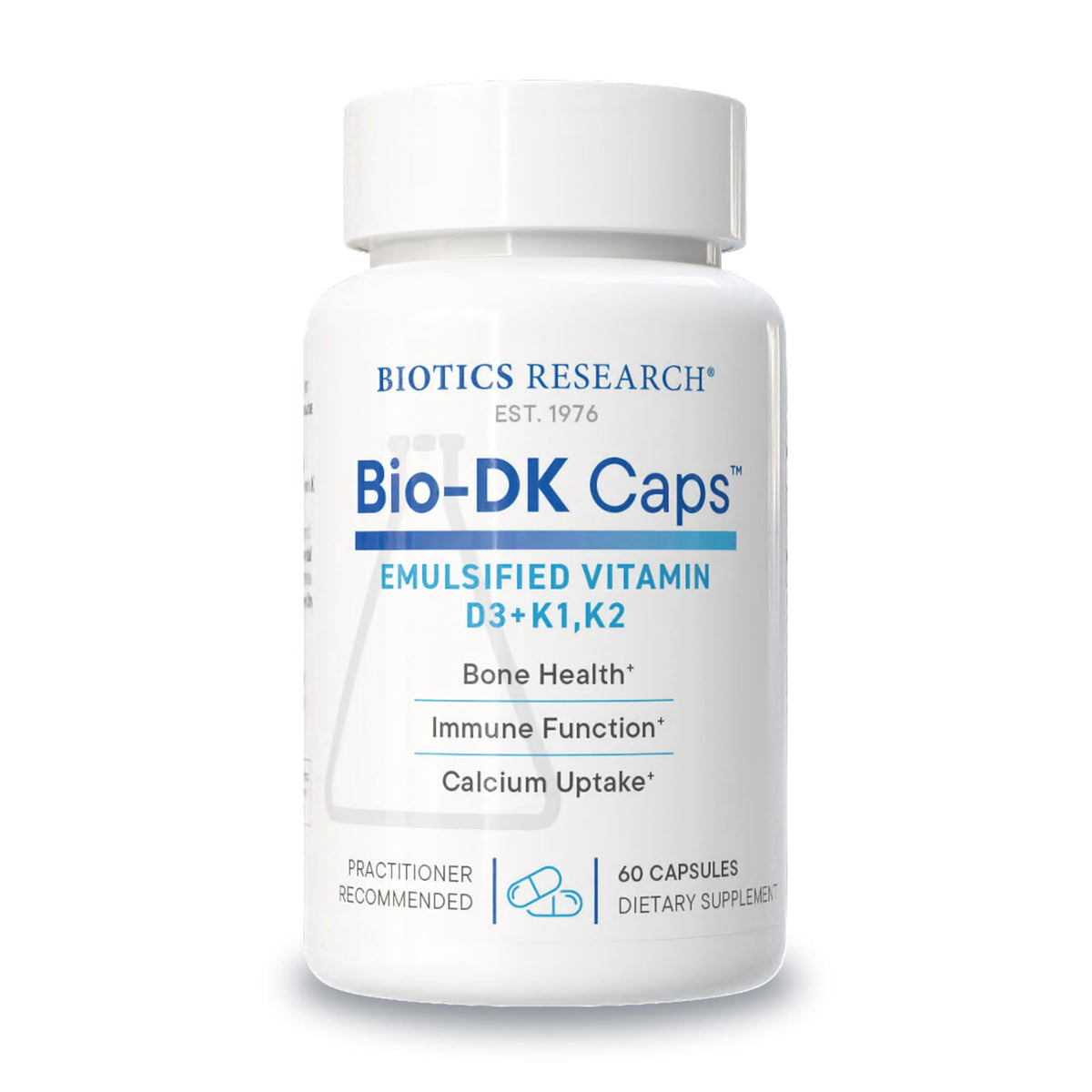 BIOTICS Research Bio-DK Caps Vitamin D3 K1 K2 - 60 Capsules