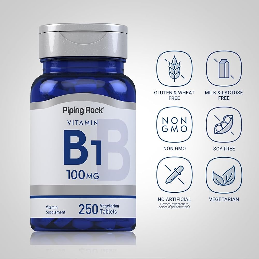 Piping Rock Vitamin B1 100mg - 250 Tablets - image 3