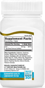 21st Century Iron 65 mg Ferrous Sulfate - 120 Tablets - image 3