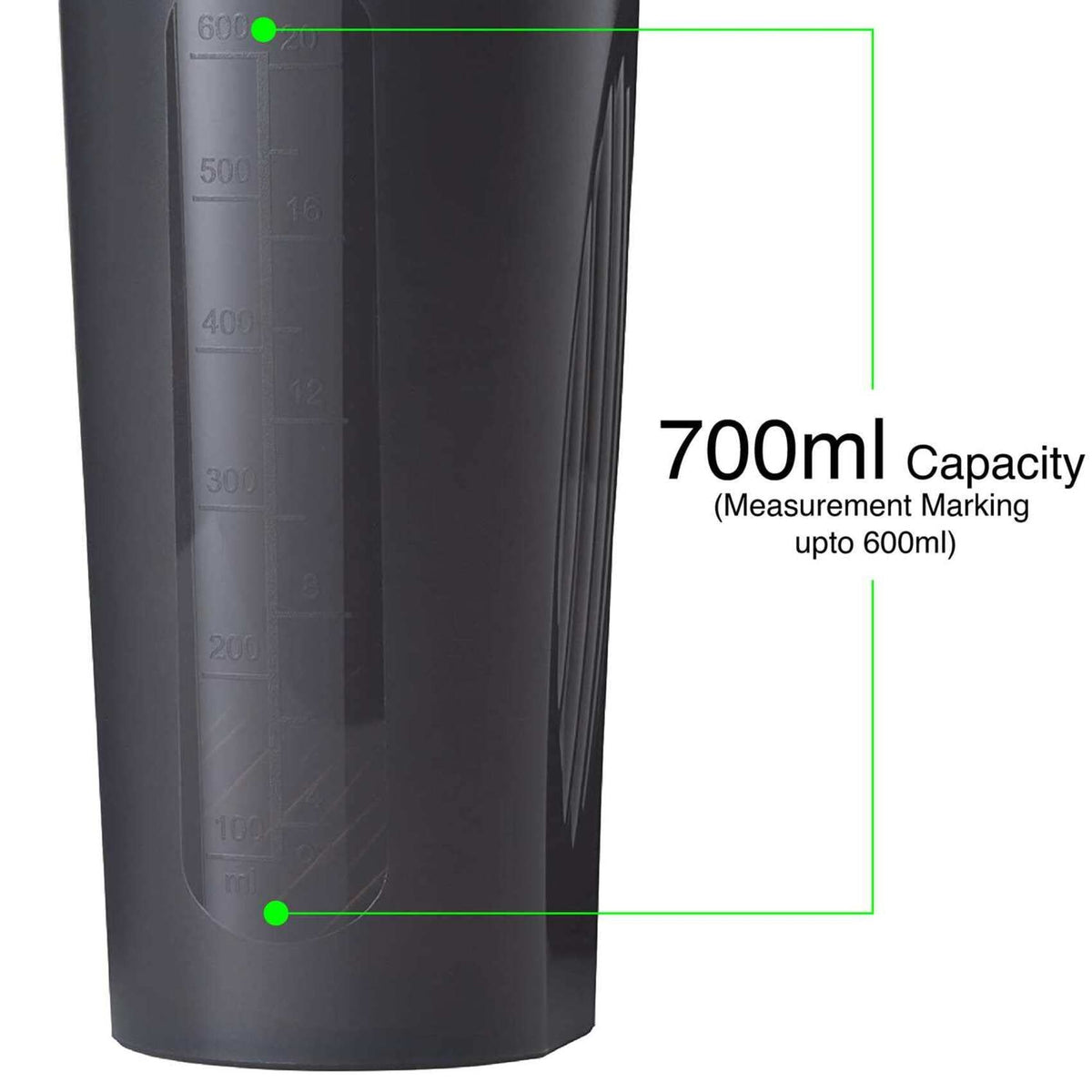 SPIKE Protein Shaker Bottle 700ml - Black - image 6