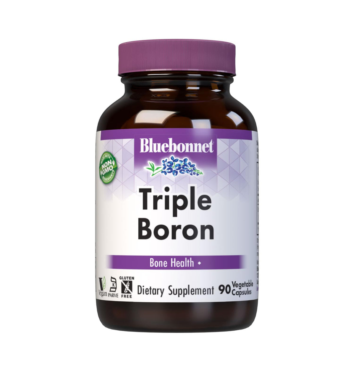 BlueBonnet Triple Boron 3 mg Bone Support - 90 Vegetarian Capsules