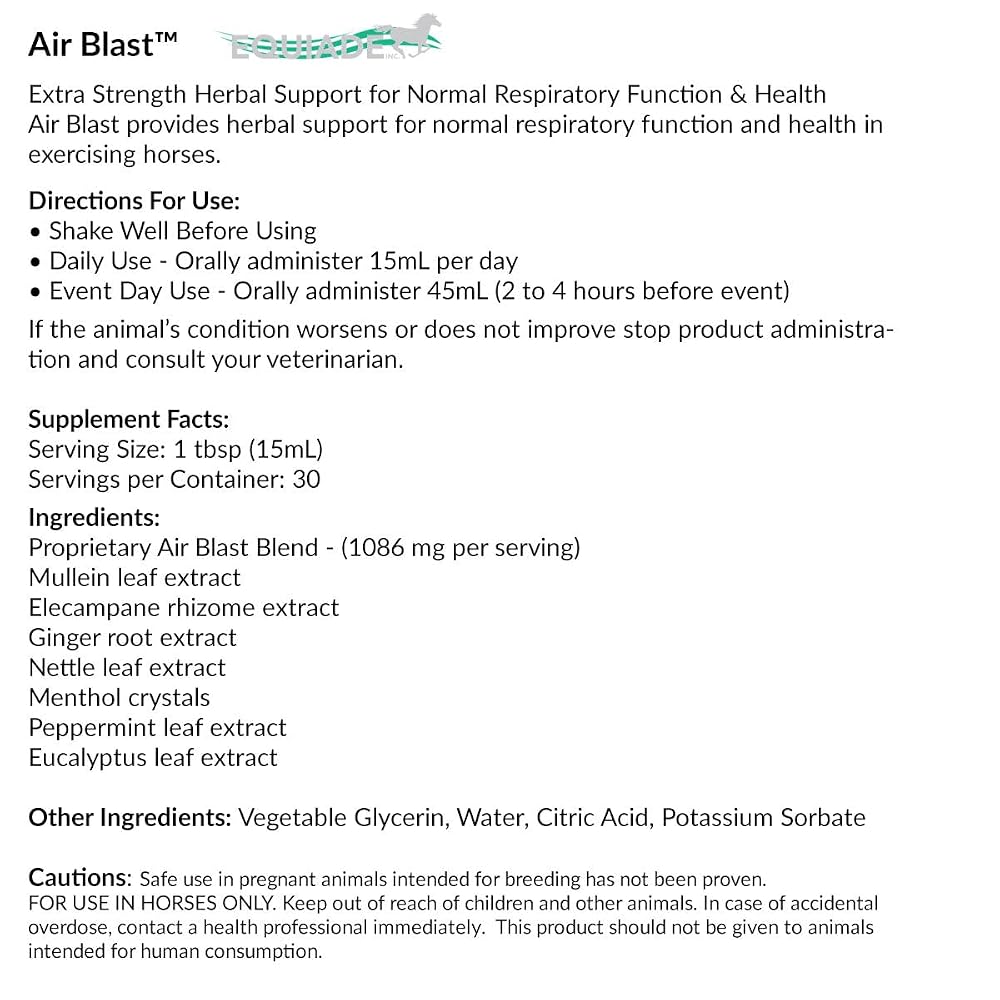 Equiade Air Blast Horse Respiratory Supplement - 16oz - image 2