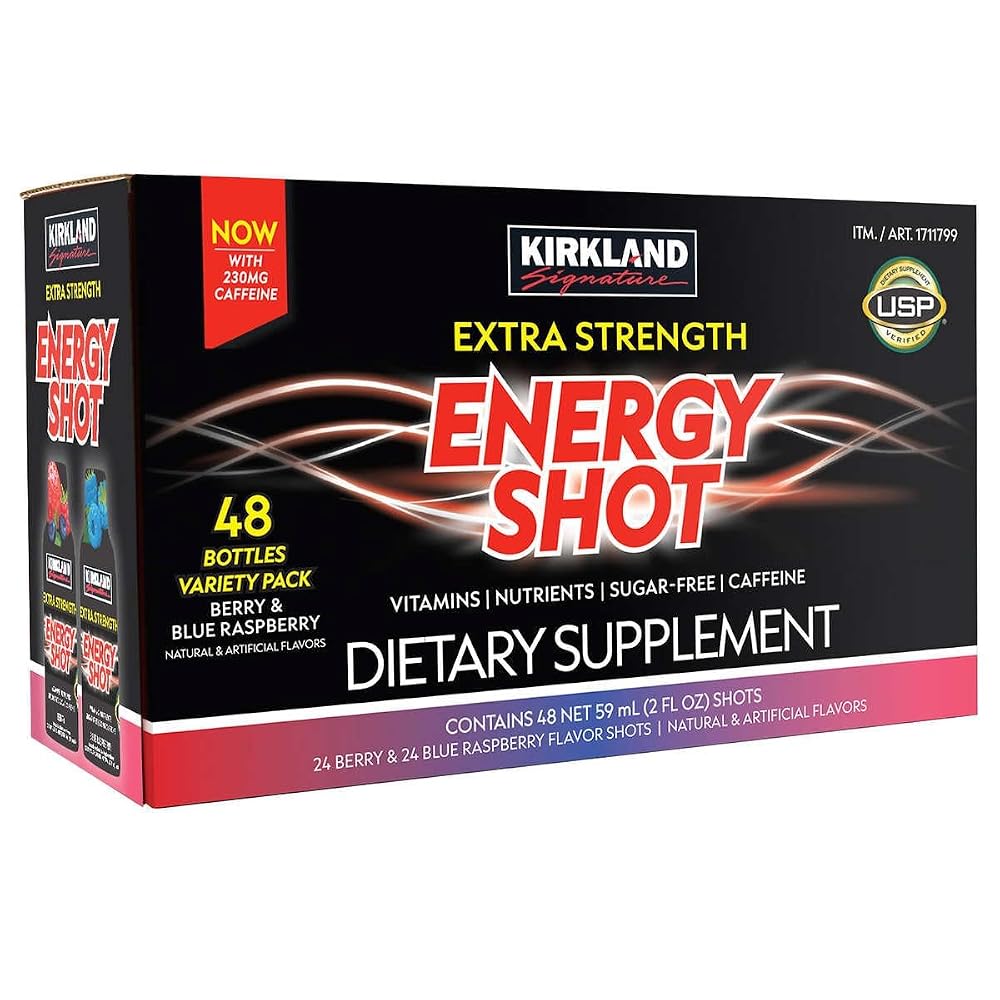 Kirkland Signature Extra Strength Energy Shot Variety - 48 Count