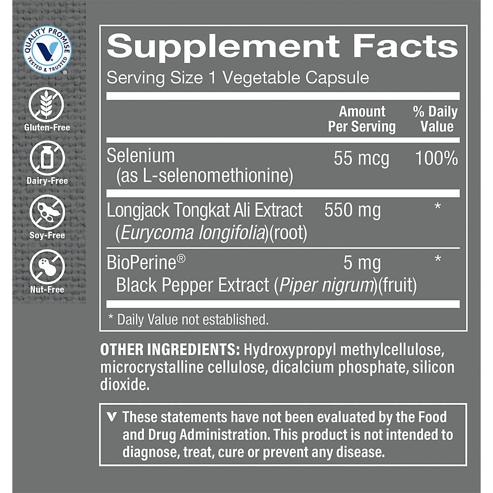 The Vitamin Shoppe Ultimate Man Longjack Tongkat Ali - 60 Vegetable Capsules - image 2
