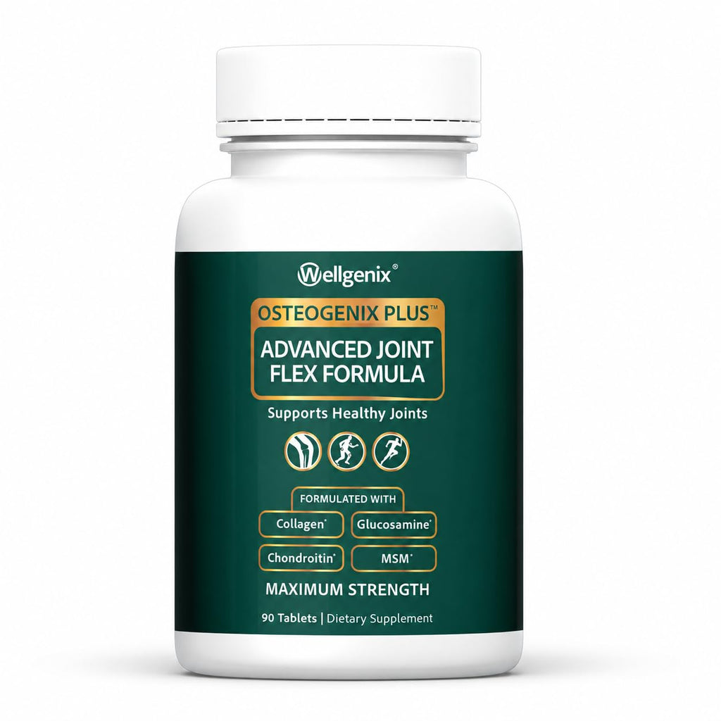 Wellgenix Osteogenix Plus Joint Support Glucosamine Chondroitin MSM - 90 Tablets